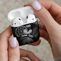 Personalised New Zealand Aotearoa Darts Masters AirPods Case Silver Fern and Maori Spirit LT03 - Polynesian Pride