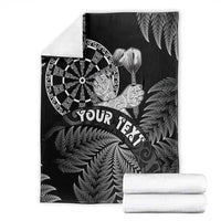 Personalised New Zealand Aotearoa Darts Masters Blanket Silver Fern and Maori Spirit LT03 - Polynesian Pride
