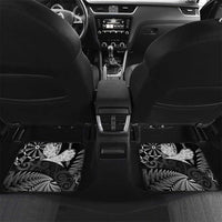 Personalised New Zealand Aotearoa Darts Masters Car Mats Silver Fern and Maori Spirit LT03 Set 2pcs - Back Black - Polynesian Pride