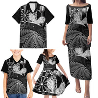 Personalised New Zealand Aotearoa Darts Masters Family Matching Puletasi and Hawaiian Shirt Silver Fern and Maori Spirit LT03 - Polynesian Pride
