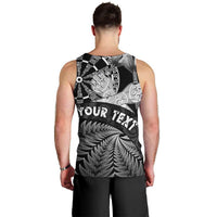 Personalised New Zealand Aotearoa Darts Masters Men Tank Top Silver Fern and Maori Spirit LT03 - Polynesian Pride