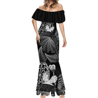 Personalised New Zealand Aotearoa Darts Masters Mermaid Dress Silver Fern and Maori Spirit LT03 - Polynesian Pride