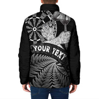 Personalised New Zealand Aotearoa Darts Masters Padded Jacket Silver Fern and Maori Spirit LT03 - Polynesian Pride