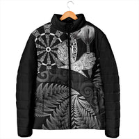 Personalised New Zealand Aotearoa Darts Masters Padded Jacket Silver Fern and Maori Spirit LT03 - Polynesian Pride