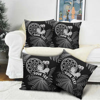 Personalised New Zealand Aotearoa Darts Masters Pillow Cover Silver Fern and Maori Spirit LT03 - Polynesian Pride