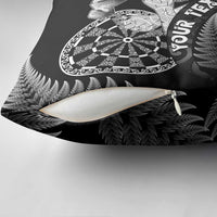 Personalised New Zealand Aotearoa Darts Masters Pillow Cover Silver Fern and Maori Spirit LT03 - Polynesian Pride