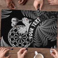 Personalised New Zealand Aotearoa Darts Masters Puzzle Silver Fern and Maori Spirit LT03 - Polynesian Pride