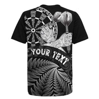 Personalised New Zealand Aotearoa Darts Masters Rugby Jersey Silver Fern and Maori Spirit LT03 - Polynesian Pride