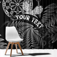 Personalised New Zealand Aotearoa Darts Masters Window Curtain Silver Fern and Maori Spirit LT03 - Polynesian Pride