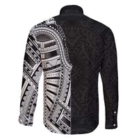 Traditional Polynesian Art Tattoos Family Matching Mermaid Dress and Hawaiian Shirt Black Color LT03 - Polynesian Pride
