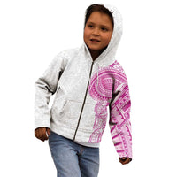 Traditional Polynesian Art Tattoos Kid Hoodie Pink Color - Polynesian Pride