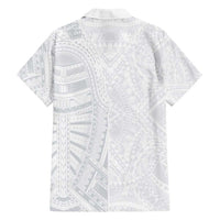 Lotu Tamaiti Family Matching Off Shoulder Maxi Dress and Hawaiian Shirt Traditional Samoan Art Tattoos LT03 - Polynesian Pride