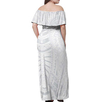 Lotu Tamaiti Off Shoulder Maxi Dress Traditional Samoan Art Tattoos - Polynesian Pride