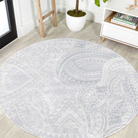 Lotu Tamaiti Round Carpet Traditional Samoan Art Tattoos - Polynesian Pride