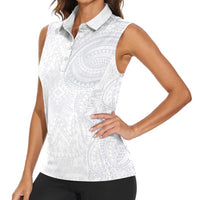 Lotu Tamaiti Women Sleeveless Polo Shirt Traditional Samoan Art Tattoos LT03 - Polynesian Pride