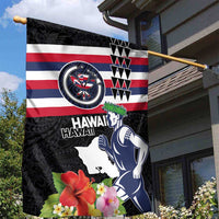 Honolulu Running Race Garden Flag Hawaii Marathon Kakau Art with Hibiscus and National Flag Style LT03 - Polynesian Pride