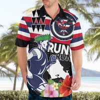 Honolulu Running Race Hawaiian Shirt Hawaii Marathon Kakau Art with Hibiscus and National Flag Style LT03 - Polynesian Pride