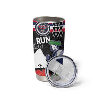 Honolulu Running Race Tumbler Cup Hawaii Marathon Kakau Art with Hibiscus and National Flag Style LT03 - Polynesian Pride