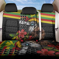 Kanaka Maoli Ikaika Warrior Back Car Seat Cover Hibiscus Kakau Art and Tapa Tribal Pattern LT03 One Size Black - Polynesian Pride