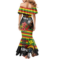 Kanaka Maoli Ikaika Warrior Family Matching Mermaid Dress and Hawaiian Shirt Hibiscus Kakau Art and Tapa Tribal Pattern LT03 - Polynesian Pride