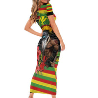 Kanaka Maoli Ikaika Warrior Family Matching Short Sleeve Bodycon Dress and Hawaiian Shirt Hibiscus Kakau Art and Tapa Tribal Pattern LT03 - Polynesian Pride