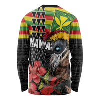 Kanaka Maoli Ikaika Warrior Long Sleeve Shirt Hibiscus Kakau Art and Tapa Tribal Pattern LT03 - Polynesian Pride