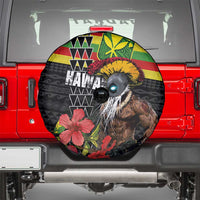 Kanaka Maoli Ikaika Warrior Spare Tire Cover Hibiscus Kakau Art and Tapa Tribal Pattern LT03 - Polynesian Pride