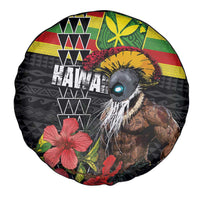 Kanaka Maoli Ikaika Warrior Spare Tire Cover Hibiscus Kakau Art and Tapa Tribal Pattern LT03 - Polynesian Pride