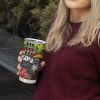 Kanaka Maoli Ikaika Warrior Tumbler Cup Hibiscus Kakau Art and Tapa Tribal Pattern LT03 - Polynesian Pride