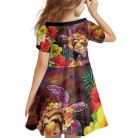 Hawaiian Sea Animals Love Couple Family Matching Puletasi and Hawaiian Shirt Aloha Sunset Symphony LT03 - Polynesian Pride