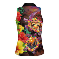 Hawaiian Sea Animals Love Couple Women Sleeveless Polo Shirt Aloha Sunset Symphony LT03 - Polynesian Pride