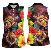 Hawaiian Sea Animals Love Couple Women Sleeveless Polo Shirt Aloha Sunset Symphony LT03 - Polynesian Pride