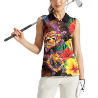 Hawaiian Sea Animals Love Couple Women Sleeveless Polo Shirt Aloha Sunset Symphony LT03 - Polynesian Pride