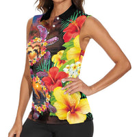 Hawaiian Sea Animals Love Couple Women Sleeveless Polo Shirt Aloha Sunset Symphony LT03 - Polynesian Pride