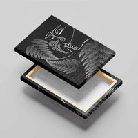 New Zealand Valentine's Day Canvas Wall Art Silver Fern and Line Art Love Couple LT03 - Polynesian Pride