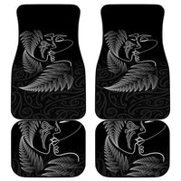 New Zealand Valentine's Day Car Mats Silver Fern and Line Art Love Couple LT03 - Polynesian Pride