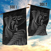 New Zealand Valentine's Day Garden Flag Silver Fern and Line Art Love Couple LT03 - Polynesian Pride