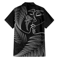 New Zealand Valentine's Day Hawaiian Shirt Silver Fern and Line Art Love Couple LT03 - Polynesian Pride