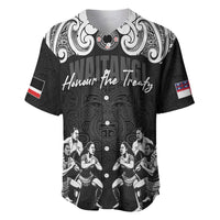 Aotearoa Waitangi Day - Toitu Te Tiriti Baseball Jersey New Zealand Honour the Treaty LT03 Black - Polynesian Pride