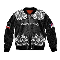 Aotearoa Waitangi Day - Toitu Te Tiriti Bomber Jacket New Zealand Honour the Treaty LT03 Unisex Black - Polynesian Pride
