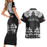 Aotearoa Waitangi Day - Toitu Te Tiriti Couples Matching Short Sleeve Bodycon Dress and Hawaiian Shirt New Zealand Honour the Treaty LT03 - Polynesian Pride