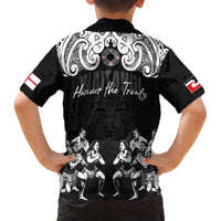 Aotearoa Waitangi Day - Toitu Te Tiriti Family Matching Off The Shoulder Long Sleeve Dress and Hawaiian Shirt New Zealand Honour the Treaty LT03 - Polynesian Pride