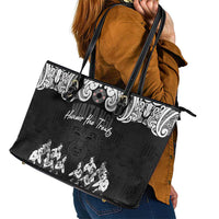 Aotearoa Waitangi Day - Toitu Te Tiriti Leather Tote Bag New Zealand Honour the Treaty LT03 - Polynesian Pride