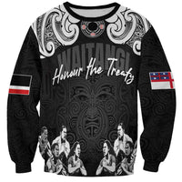 Aotearoa Waitangi Day - Toitu Te Tiriti Sweatshirt New Zealand Honour the Treaty LT03 Unisex Black - Polynesian Pride