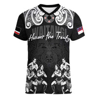 Aotearoa Waitangi Day - Toitu Te Tiriti Women V-Neck T-Shirt New Zealand Honour the Treaty LT03 Female Black - Polynesian Pride