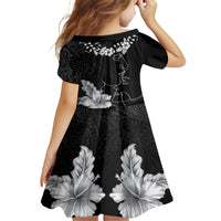 Hawaii Valentine Day Family Matching Long Sleeve Bodycon Dress and Hawaiian Shirt Polynesian Line Art Love Couple Hibiscus Tribal Pattern LT03 - Polynesian Pride