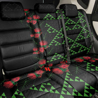 Hawaiian Green Kakau Art Tattoo-Ohia Lehua and Taro Leaves Back Car Seat Cover LT03 - Polynesian Pride