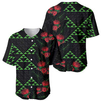 Hawaiian Green Kakau Art Tattoo-Ohia Lehua and Taro Leaves Baseball Jersey LT03 - Polynesian Pride