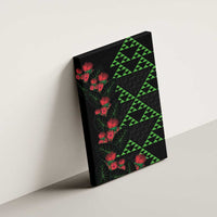 Hawaiian Green Kakau Art Tattoo-Ohia Lehua and Taro Leaves Canvas Wall Art LT03 - Polynesian Pride