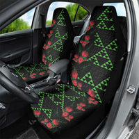 Hawaiian Green Kakau Art Tattoo-Ohia Lehua and Taro Leaves Car Seat Cover LT03 - Polynesian Pride